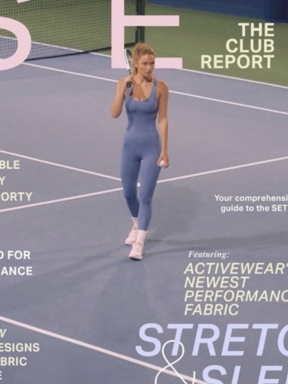 Set Active Blue One-Piece Athletic Jumpsuit